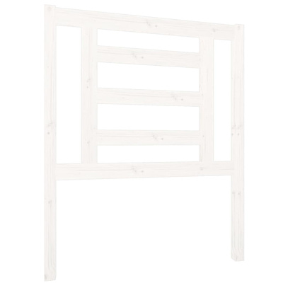 Wezgłowie łóżka, białe, 81x4x100 cm, lite drewno sosnowe