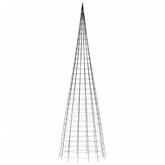 vidaXL Choinka z lampek, na maszt, 3000 zimnych białych LED, 800 cm