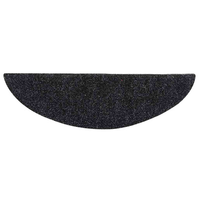 Maty na schody samoprzylepne 10 szt. 56x17x3 cm czarne półokrągłe