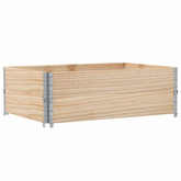 Nadstawki paletowe, 2 szt., 120x80 cm, lite drewno sosnowe