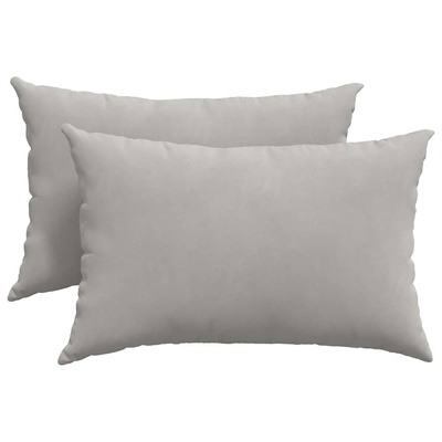 Poduszki na sofę 2 pcs Jasnoszary 60 x 40 cm tkanina