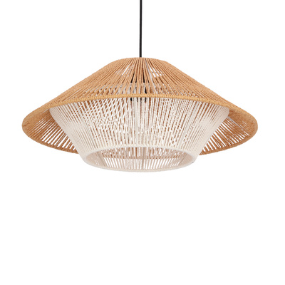 Lampa wisząca z abażurem Africa czarna do jadalni E27 1-punktowa