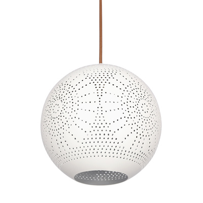 Lampa sufitowa wisząca 60W E27 ażurowy biały BENE 31-70586