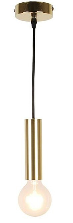 Lampa wisząca tuba Dallas Ledea złota metalowa E27 pojedyncza