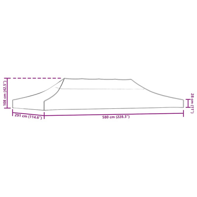 Dach do namiotu imprezowego, 6 x 3 m, zielony, 270 g/m?