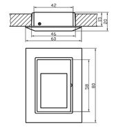Oprawka schodowa stropowa złota satynowa G4 MS-07 Candellux 2208540