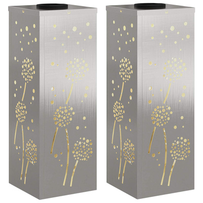 Słoneczna LED lampa na ścieżkę 2 pcs Srebrny Stal nierdzewna