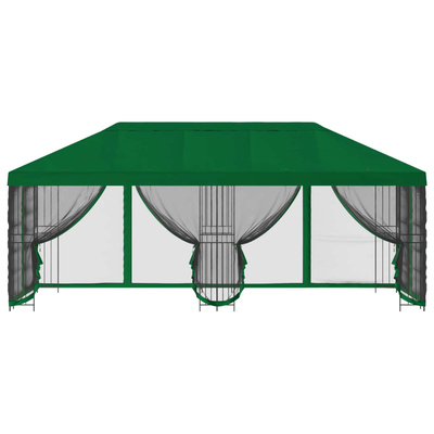 Altana z bokami 6 x 3 m zielony Poliester i Stal 190