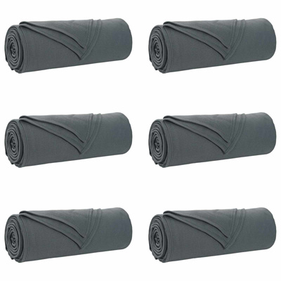 Koce narzutowe 6 pcs Ciemnoszary 280 x 210 cm Polar