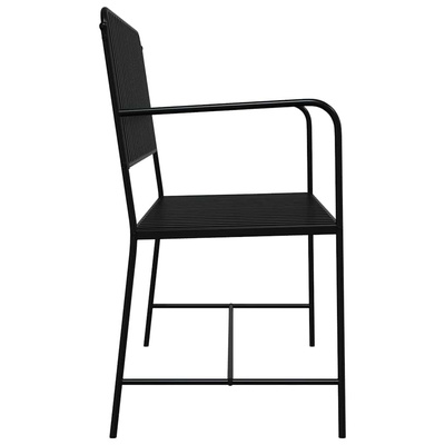 Ławka ogrodowa 2 -Seater 103,5 x 51,5 x 90 cm Stal Czarny