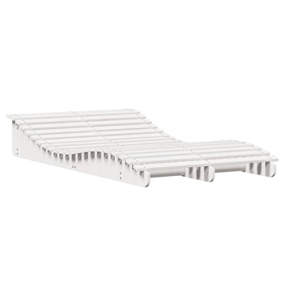vidaXL Leżak, biały, 205x110x31,5 cm, lite drewno sosnowe