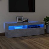 vidaXL Szafka pod TV z oświetleniem LED, szarość betonu, 120x35x40 cm wariant 4