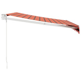 Zwijana markiza, pomarańcz i brąz, 3x2,5 m, tkanina i aluminium