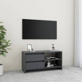 vidaXL Szafka pod TV, szara, 80x31x39 cm, drewno sosnowe