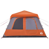 vidaXL Namiot rodzinny, 10-os., szaro-pomarańczowy, szybko rozkładany