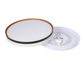 Montana Lampa sufitowa plafon czarny+biały+złoty 24w led 40 cm klosz biały