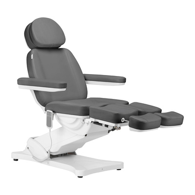 Elektryczny fotel kosmetyczny SILLON CLASSIC 2 silniki pedi szary 148289