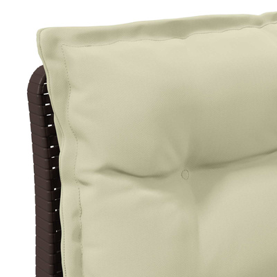Sofa Ogrodowa 1-osobowa z Poduszkami w Wyglądzie Rattanowym PP