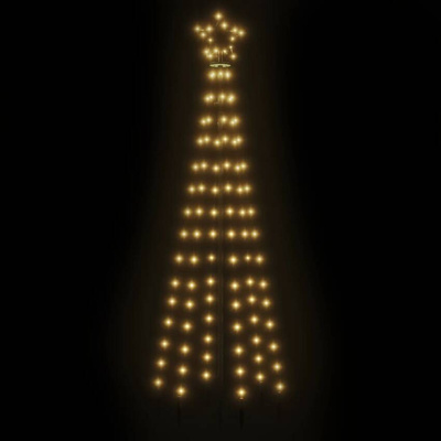 vidaXL Choinka z kołkiem gruntowym, 108 ciepłych białych LED, 180 cm