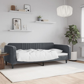 Sofa z funkcją spania, ciemnoszara, 90x200 cm, aksamit