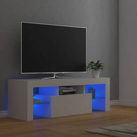 vidaXL Szafka pod TV z oświetleniem LED, biała, 120x35x40 cm
