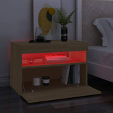 vidaXL Szafka pod TV z oświetleniem LED, dąb sonoma, 60x35x40 cm