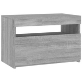 vidaXL Szafka pod TV z oświetleniem LED, szary dąb sonoma, 60x35x40 cm
