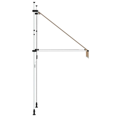 Markiza zwijana ręcznie, 100 cm, pomarańczowo-białe pasy