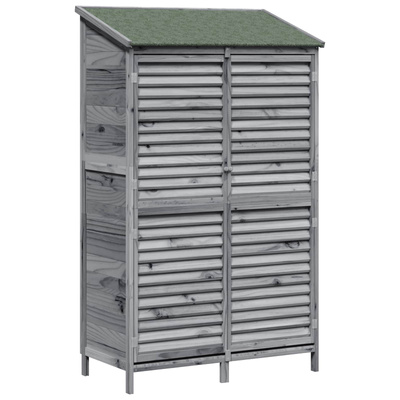 Shed ogrodowy Szary 106 x 56 x 176,5 cm Drewno Świerkowe