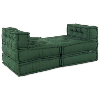 Modularna jednostka sofy 4 pcs zielony tkanina