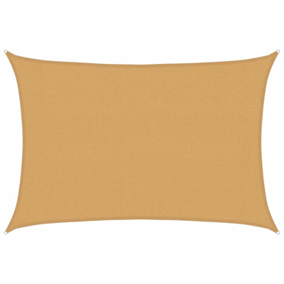 Żagiel przeciwsłoneczny, 160 g/m², piaskowy, 3x4 m, HDPE