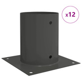 Okrągły kotwicy gruntowej 12 pcs antracytowy 18 x 18 x 15 cm