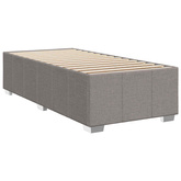 Łóżko z box spring LED z materacem Ciemnoszary 100 x 200 cm