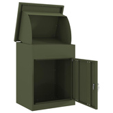 Skrzynka na przesyłki Z blokadą oliwkowy 47.5 x 38 x 59 cm Stal