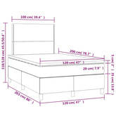 vidaXL Łóżko kontynentalne z materacem, ciemnoniebieskie, 120x200 cm model standard