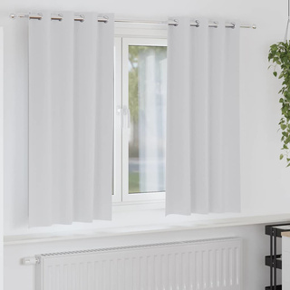 Firany blackout z kółkami 2 pcs Jasnoszary 175 x 140 cm