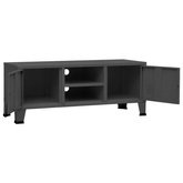vidaXL Industrialna szafka pod TV, antracytowa, 105x35x42 cm, metalowa