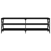 vidaXL Szafka pod TV, czarna, 160x40x50 cm, materiał drewnopochodny