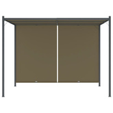 Pergola ogrodowa ze zwijanym dachem, 3x3 m, taupe, 180 g/m?