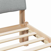 Rama łóżka Z zagłówkiem Brązowy i jasnoszary 160 x 200 cm