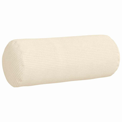 Poduszki Wałkowe 2 pcs Kremowy ? 15 x 40 cm Tkanina sztruksowa