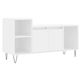 vidaXL Szafka pod TV, biała, 100x35x55 cm, materiał drewnopochodny