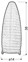 Lampa Stołowa Papierowa Candellux Papirus 41-88287 Biała E14