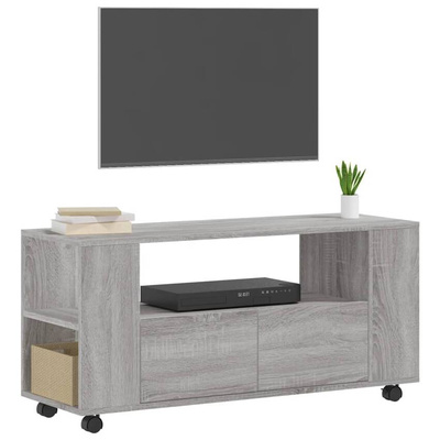vidaXL Szafka pod TV, szary dąb sonoma, 102x34,5x43 cm