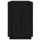 vidaXL Biurko, czarne, 140x50x75 cm, lite drewno sosnowe