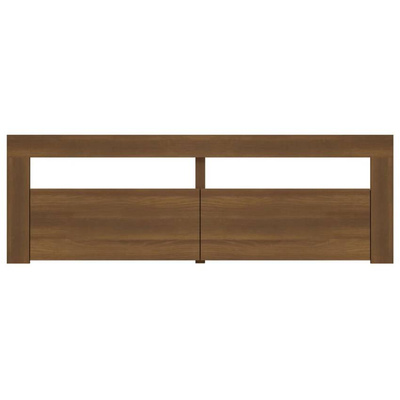 vidaXL Szafka pod TV z oświetleniem LED, brązowy dąb, 120x35x40 cm