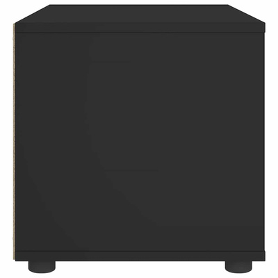 Szafka pod TV "VISNES" Czarna 60x40x38 cm Drewno klejone