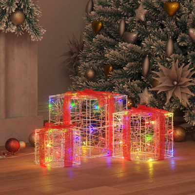 Pudełko Prezentowe 3 pcs Wielokolorowe 20 x 20 x 20 cm Akryl