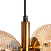 Lampa wisząca szklana bursztynowa 4xG9 Abruzzo Sogno