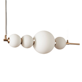 Lampa Wisząca Liniowa Szklana Złota 73cm 10W Abruzzo Cavolo